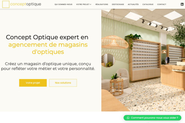 Nouveau site internet Concept Optique